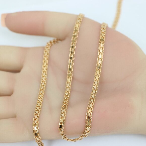 "Chunky Rose Gold Chain Necklace Bold & Stylish Look, XPNL0131 - Picture 12 of 12